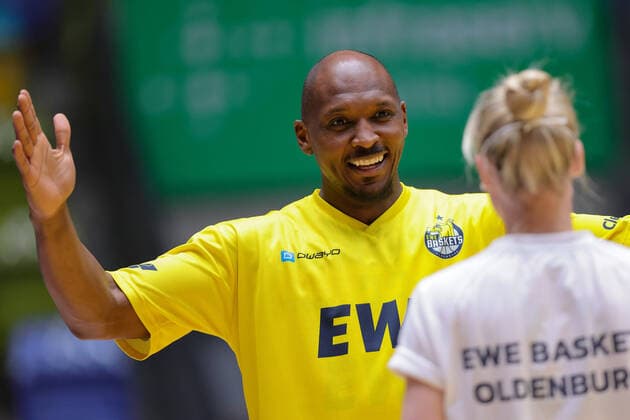 Fraport Skyliners EWE Baskets Oldenburg, easyCredit BBL Rickey Paulding Oldenburg, 23 Basketball match of the easyCredit BBL between Fraport Skyliners and EWE Baskets Oldenburg on 2 May 2021 at Fraport Arena in Frankfurt am Main , Frankfurt am Main Hesse Germany Fraport Arena