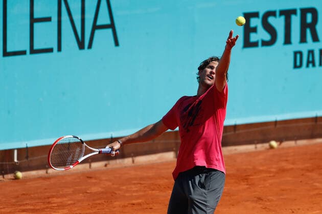 May 2, 2021, MADRID, MADRID, SPAIN: Dominic Thiem of Austria in action during his practice session for the ATP, Tennis Herren Masters 1000 - Mutua Madrid Open 2021 at La Caja Magica on May 2, 2021 in Madrid, Spain. MADRID SPAIN - ZUMAa181 20210502_zaa_a181_008 Copyright: xOscarxJ.xBarrosox