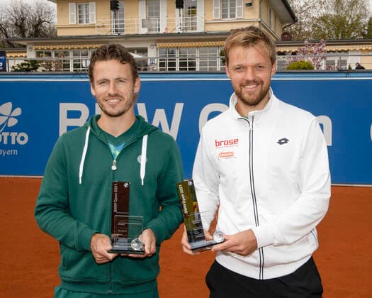 Wesley Koolhof and Kevin Krawietz GER , Mens Doubles, Award Ceremony, Presentation Tennis BMW Open 2021 ATP MTTC Iphitos Munich Germany 2 May 2021 Copyright: xJuergenxHasenkopfx