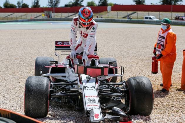 Portuguese Grand Prix, 02 05 2021. Kimi Raikkonen (FIN), Alfa Romeo C41 crash during the Formula 1 Heineken Grande Premio De Portugal 2021 at the Algarve International Circuit, Portimao, Portugal on 2 May 2021 Portimao Portugal Editorial use only , Copyright: xPhilxDuncanx PSI-12618-0008