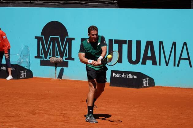 Marco Cecchinato ITA vs Roberto Carballes SPA during their match at the Mutua Madrid Open tennis tournament in Madrid , Sunday May 02, 2021 Cordon Press  xx xx
