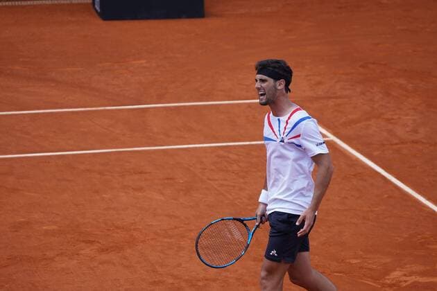 Carlos Taberner SPA vs Lorenzo Musetti ITA during their match at the Mutua Madrid Open tennis tournament in Madrid , Sunday May 02, 2021 Cordon Press  xx xx