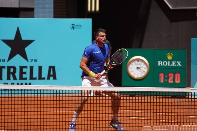 Pedro MartInez (SPA) vs Tommy Paul (US) during their match at the Mutua Madrid Open tennis tournament in Madrid , Sunday May 02, 2021 Cordon Press  xx xx