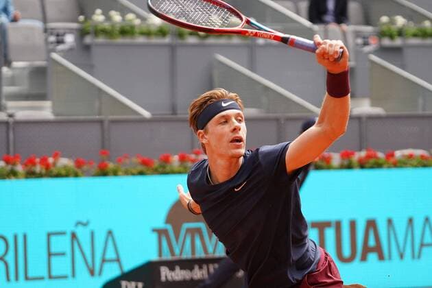 Dusan LAJOVIC SBR vs Denis Shapovalov CAN during their match at the Mutua Madrid Open tennis tournament in Madrid , Sunday May 02, 2021 Cordon Press  xx xx