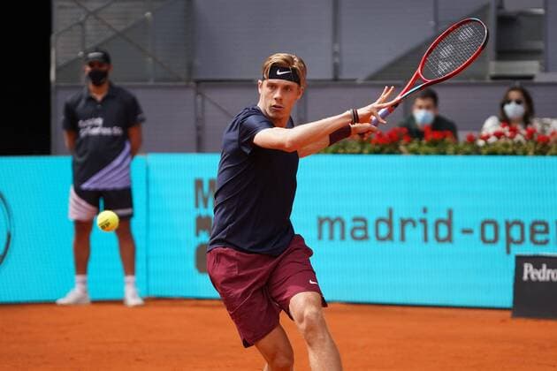 Dusan LAJOVIC SBR vs Denis Shapovalov CAN during their match at the Mutua Madrid Open tennis tournament in Madrid , Sunday May 02, 2021 Cordon Press  xx xx