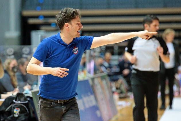 02 05 2021, xovx, wheelchair basketball champions cup 2021, final, , RSB Thuringia Bulls RSV Lahn Dill coach Michael Engel RSB Thuringa Bulls Wetzlar Rittal Arena Hesse Germany EN