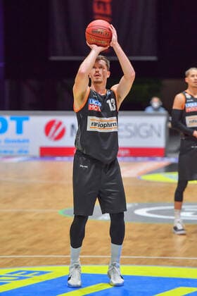Chemnitz, Germany 02 May 2021 BBL 2020 2021 Niners Chemnitz vs Ratiopharm Ulm Free Throw by Andreas Obst Ulm Fair Chemnitz Saxony Copyright: xFotostandx xDostmannx