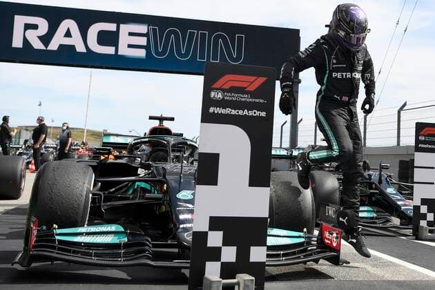 F1 Grand Prix of Portugal 44 Lewis Hamilton (GBR, Mercedes-AMG Petronas F1 Team), F1 Grand Prix of Portugal at Autodromo Internacional do Algarve on May 2, 2021 in Portimao, Portugal. (Photo by GABRIEL BOUYS AFP FIA Pool via HOCH ZWEI) Portimao Portugal Poolfoto HOCH ZWEI Pool AFP ,EDITORIAL USE ONLY