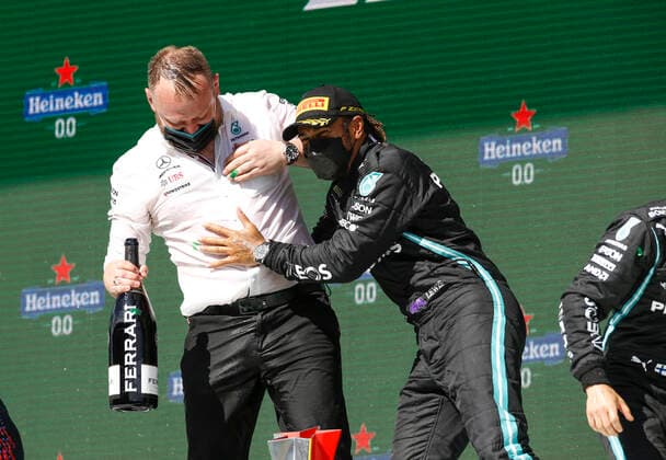 Kane Hemmant Mercedes AMG Petronas F1 Team , 44 Lewis Hamilton GBR, Mercedes AMG Petronas F1 Team , F1 Grand Prix of Portugal at Autodromo Internacional do Algarve on May 2, 2021 in Portimao, Portugal Photo by HOCH ZWEI Portimao Portugal