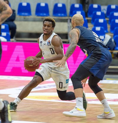 T J Shorts Hamburg Towers, 0 Aleksa Kovacevic Hakro Merlins Crailsheim, 5 HAKRO Merlins Crailsheim vs Hamburg Towers, Basketball, Bundesliga, easy credit BBL, Matchday 32, Season 2020 2021, 02 05 2021, ¨¨ HAKRO Merlins Crailsheim vs Hamburg Towers, Basketball, Bundesliga, easy credit BBL, Matchday 32, Season 2020 2021, 02 05 2021 Ilshofen. Copyright: xNinaxSander xEibnerxPressefotoxIx EP_NSR