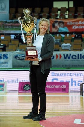 02 05 2021, xovx, Wheelchair Basketball Champions Cup 2021, Final, , RSB Thuringia Bulls RSV Lahn Dill RSV Lahn Dill win the Champions League after a 71 67 victory over the Thuringia Bulls, Head Coach Janet Zeltinger RSV Lahn Dill Wetzlar Rittal Arena Hesse Germany EN