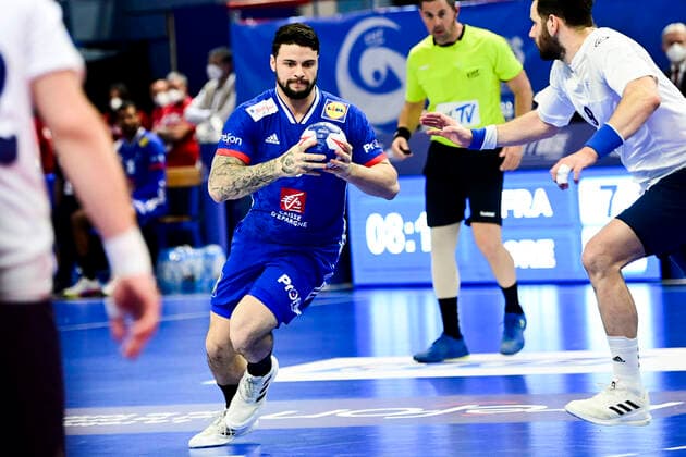 Elohim Prandi (France) HANDBALL : France vs Grece - Qualifications EHF EURO 2022 - Creteil 02 05 2021 JBAutissier Panoramic 