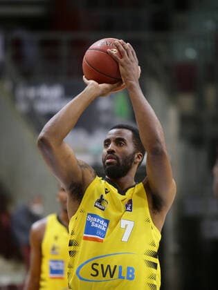 Ludwigsburg , Basketball easyCredit BBL Bundesliga , MHP RIESEN Ludwigsburg vs Telekom Baskets Bonn , Jamel McLean Riesen