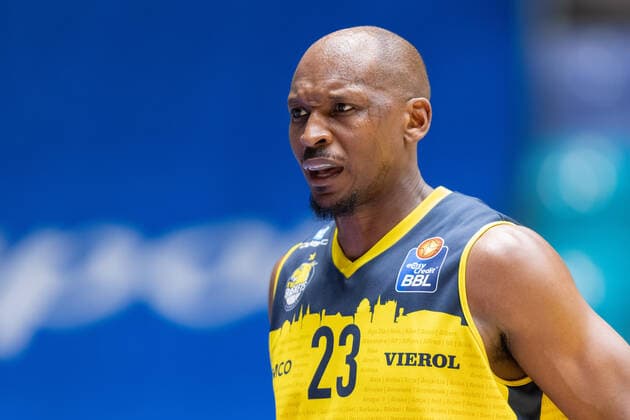 Fraport Skyliners EWE Baskets Oldenburg, easyCredit BBL Rickey Paulding Oldenburg, 23 Basketball match of the easyCredit BBL between Fraport Skyliners and EWE Baskets Oldenburg on 2 May 2021 at Fraport Arena in Frankfurt am Main , Frankfurt am Main Hesse Germany Fraport Arena
