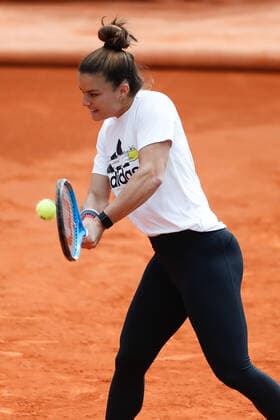 May 3, 2021, MADRID, MADRID, SPAIN: Maria Sakkari of Spain in action during her practice session for the WTA, Tennis Damen 1000 - Mutua Madrid Open 2021 at La Caja Magica on May 3, 2021 in Madrid, Spain. MADRID SPAIN - ZUMAa181 20210503_zaa_a181_007 Copyright: xOscarxJ.xBarrosox