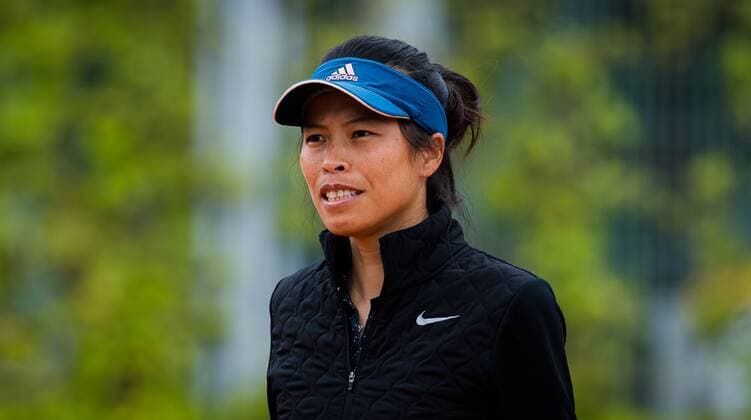 Mandatory Credit: Photo by Rob Prange Shutterstock (11876065ac) Su-Wei Hsieh of Chinese Taipeh playing doubles at the 2021 Mutua Madrid Open WTA, Tennis Damen 1000 tournament Mutua Madrid Open, Tennis, La Caja Magica, Madrid, Spain - 03 May 2021 Mutua Madrid Open, Tennis, La Caja Magica, Madrid, Spain - 03 May 2021  Copyright: xRobxPrange Shutterstockx 11876065ac