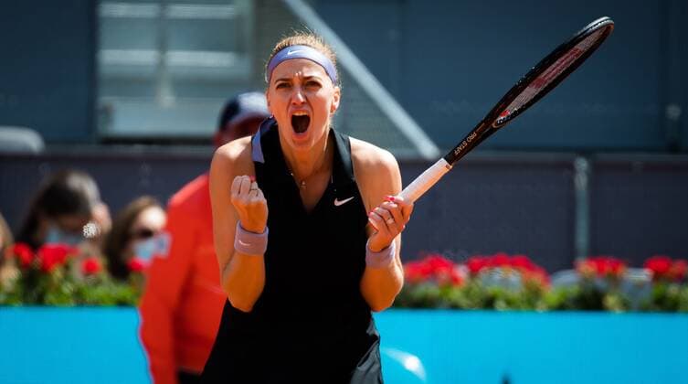 Mandatory Credit: Photo by Rob Prange Shutterstock (11876065ao) Petra Kvitova of the Czech Republic in action during the third round of the 2021 Mutua Madrid Open WTA, Tennis Damen 1000 tournament Mutua Madrid Open, Tennis, La Caja Magica, Madrid, Spain - 03 May 2021 Mutua Madrid Open, Tennis, La Caja Magica, Madrid, Spain - 03 May 2021  Copyright: xRobxPrange Shutterstockx 11876065ao