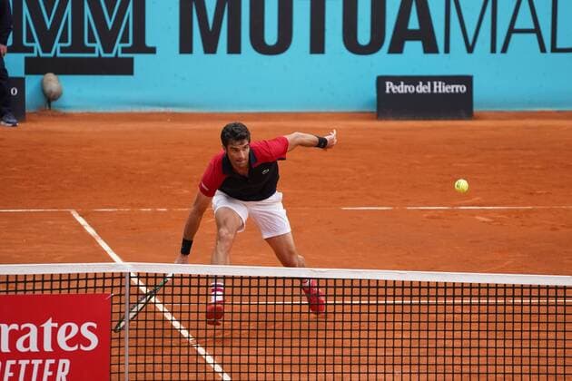 Pablo Andujar SPA vs Marcos Giron US during the Monday session at the Mutua Madrid Tennis Open, Madrid May 3, 2021 Cordon Press  xx xx