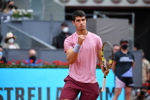 Carlos Alcaraz TENNIS : Mutua Madrid Open - 03 05 2021 AntoineCouvercelle Panoramic 