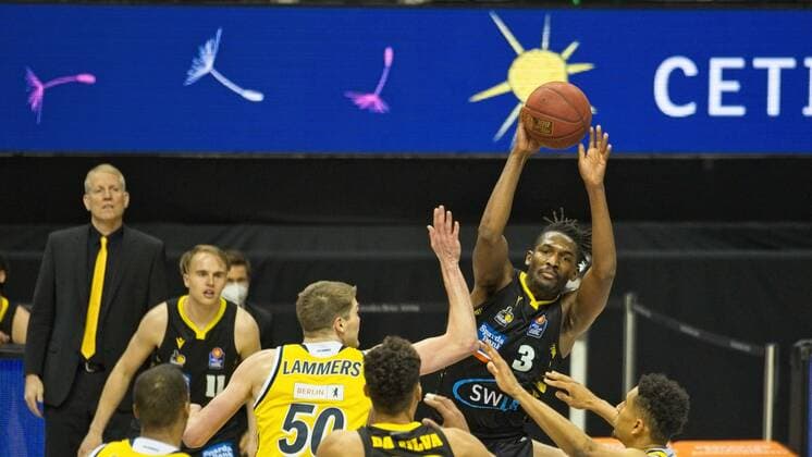 Jaleen Smith Ludwigsburg 3, 04 05 2021, BBL, Alba Berlin vs MHP RIESEN Ludwigsburg, at Mercedes Benz Arena, GER, Berlin, 04 05 2021, BBL, Alba vs MHP RIESEN Ludwigsburg Berlin Copyright: xUwexKoch Eibner-Pressefotox EP_UKH