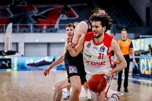 Michele Vitali Brose Bamberg, 31 Brose Bamberg JobStairs Giessen 46ers Giessen easyCredit BBL Basketball Bundesliga Basketball Season 2020 21 33 Matchday, 04 05 2021 Bamberg, Brose Arena Copyright: DanielxLöb