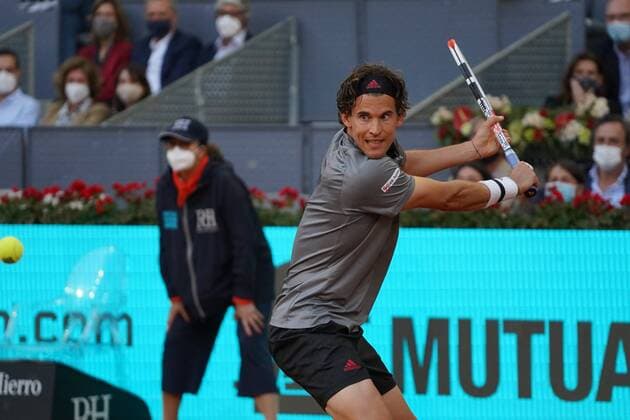 Dominic Thiem AUT vs Marcos Giron US Durning Match WTA 1000 Mutua Madrid Open 2021, Madrid May 4, 2021 Cordon Press  xx xx