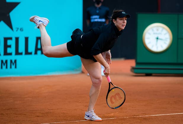 May 4, 2021, MADRID, MADRID, SPAIN: Anastasia Pavlyuchenkova of Russia in action during the third round at the 2021 Mutua Madrid Open WTA, Tennis Damen 1000 tournament againts Jennifer Brady of the United States MADRID SPAIN - ZUMAa181 20210504_zaa_a181_215 Copyright: xRobxPrangex