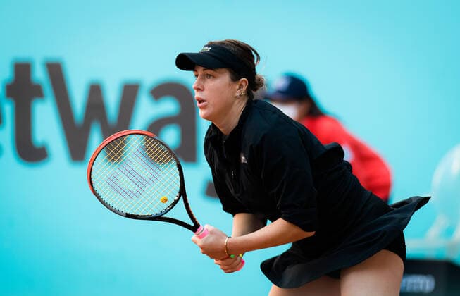 May 4, 2021, MADRID, MADRID, SPAIN: Anastasia Pavlyuchenkova of Russia in action during the third round at the 2021 Mutua Madrid Open WTA, Tennis Damen 1000 tournament againts Jennifer Brady of the United States MADRID SPAIN - ZUMAa181 20210504_zaa_a181_222 Copyright: xRobxPrangex