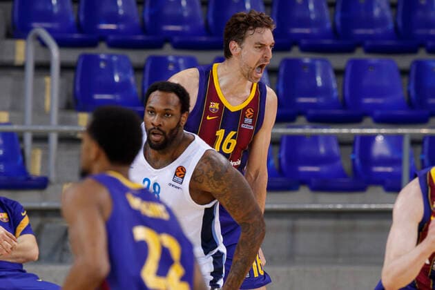 May 4, 2021, Barcelona, Spain: Pau Gasol of FC Barcelona, Barca during the Turkish Airlines EuroLeague match between FC Barcelona and Zenit San Petersbourg at Palau Blaugrana in Barcelona, Spain. Barcelona Spain - ZUMAd159 20210504_zia_d159_046 Copyright: xDavidxRamirezx