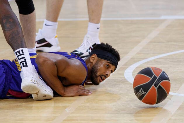 May 4, 2021, Barcelona, Spain: Brandon Davies of FC Barcelona, Barca during the Turkish Airlines EuroLeague match between FC Barcelona and Zenit San Petersbourg at Palau Blaugrana in Barcelona, Spain. Barcelona Spain - ZUMAd159 20210504_zia_d159_033 Copyright: xDavidxRamirezx
