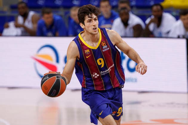 May 4, 2021, Barcelona, Spain: Leandro Bolmaro of FC Barcelona, Barca during the Turkish Airlines EuroLeague match between FC Barcelona and Zenit San Petersbourg at Palau Blaugrana in Barcelona, Spain. Barcelona Spain - ZUMAd159 20210504_zia_d159_038 Copyright: xDavidxRamirezx