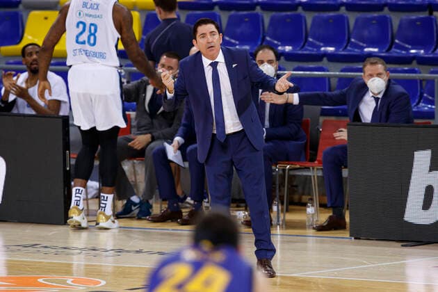 May 4, 2021, Barcelona, Spain: Xavi Pascual of Zenit St Petersburg during the Turkish Airlines EuroLeague match between FC Barcelona, Barca and Zenit San Petersbourg at Palau Blaugrana in Barcelona, Spain. Barcelona Spain - ZUMAd159 20210504_zia_d159_049 Copyright: xDavidxRamirezx