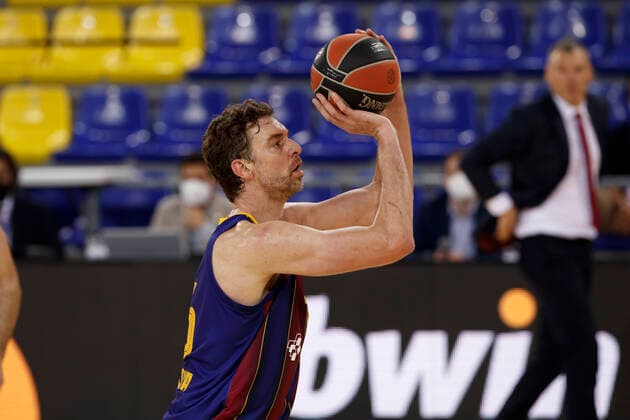 May 4, 2021, Barcelona, Spain: Pau Gasol of FC Barcelona, Barca during the Turkish Airlines EuroLeague match between FC Barcelona and Zenit San Petersbourg at Palau Blaugrana in Barcelona, Spain. Barcelona Spain - ZUMAd159 20210504_zia_d159_050 Copyright: xDavidxRamirezx