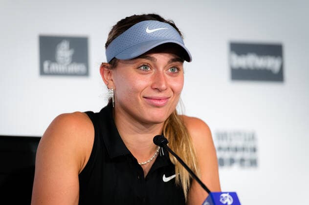 May 5, 2021, MADRID, MADRID, SPAIN: Paula Badosa of Spain talks to the media after winning her quarter final match at the 2021 Mutua Madrid Open WTA, Tennis Damen 1000 tournament MADRID SPAIN - ZUMAa181 20210505_zaa_a181_085 Copyright: xRobxPrangex