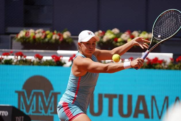 Ashleigh Barty AUS vs Petra Kvitová CHZ Durning Match WTA 1000 Mutua Madrid Open 2021, Madrid May 5, 2021 Cordon Press  xx xx