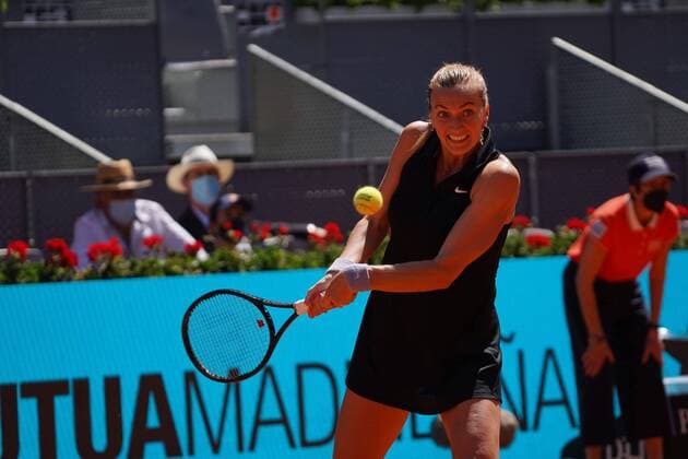 Ashleigh Barty AUS vs Petra Kvitová CHZ Durning Match WTA 1000 Mutua Madrid Open 2021, Madrid May 5, 2021 Cordon Press  xx xx