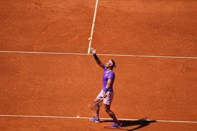 Rafael Nadal SPA VS Carlos Alcaraz SPA Durning Match Master 1000 Mutua Madrid Open 2021, Madrid May 5, 2021 Cordon Press  xx xx