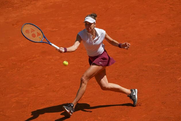 Mutua Madrid Open - Day Seven Belinda Bencic of Switzerland in action during her quarterfinal match against Paula Badosa of Spain during day seven of the Mutua Madrid Open at La Caja Magicaon May 05, 2021 in Madrid, Spain. Madrid Spain gonzalez-notitle210505_npzfR  Copyright: xOscarxGonzalezx