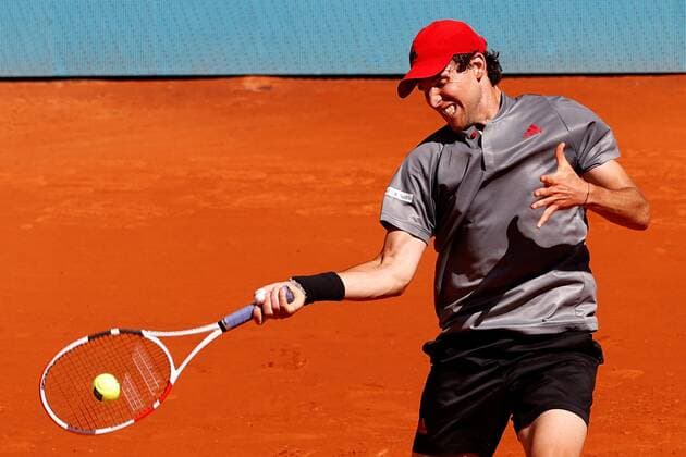 Dominic Thiem of Austria in action against Alex de Minaur of Australia during their Mutua Madrid Open round of 16 match held in Madrid, Spain, 06 May 2021. Mutua Madrid Open tennis tournament !ACHTUNG: NUR REDAKTIONELLE NUTZUNG!  Copyright: xCHEMAxMOYAx GRAF511 20210506-637559020821716587