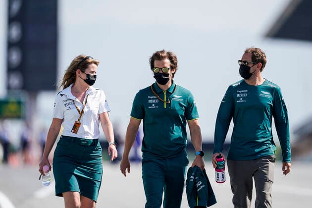 May 6, 2021, Montmelo, Spain: SEBASTIAN VETTEL of Germany and Aston Martin F1 Team is seen during preparations of the 2021 FIA Formula 1 Spanish Grand Prix at Circuit de Barcelona-Catalunya in Montmelo, Spain. Montmelo Spain - ZUMAg147 20210506_zap_g147_001 Copyright: xJamesxGasperottix