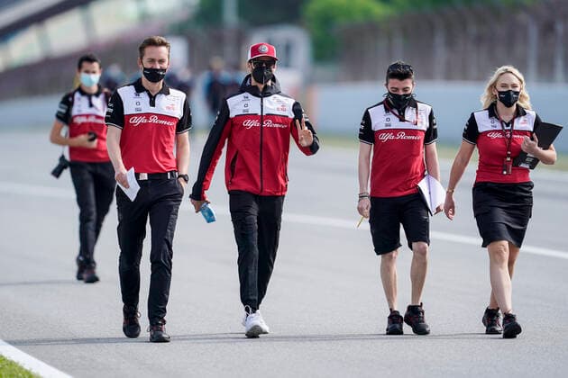 May 6, 2021, Montmelo, Spain: ANTONIO GIOVINAZZI of Italy and Alfa Romeo Racing is seen during preparations of the 2021 FIA Formula 1 Spanish Grand Prix at Circuit de Barcelona-Catalunya in Montmelo, Spain. Montmelo Spain - ZUMAg147 20210506_zap_g147_004 Copyright: xJamesxGasperottix