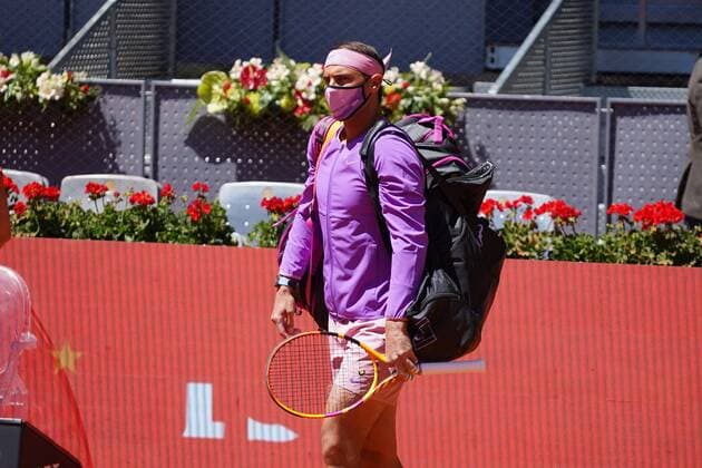 Rafael Nadal SPA VS Alexei Popyrin AUS Durning Match Master 1000 Mutua Madrid Open 2021, Madrid May 6, 2021 Cordon Press  xx xx