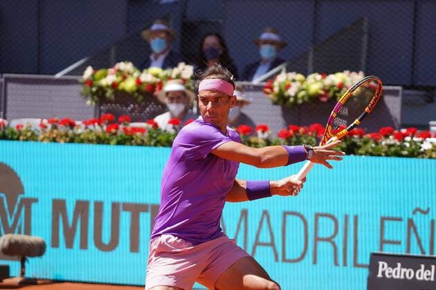 Rafael Nadal SPA VS Alexei Popyrin AUS Durning Match Master 1000 Mutua Madrid Open 2021, Madrid May 6, 2021 Cordon Press  xx xx