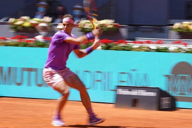 Rafael Nadal SPA VS Alexei Popyrin AUS Durning Match Master 1000 Mutua Madrid Open 2021, Madrid May 6, 2021 Cordon Press  xx xx