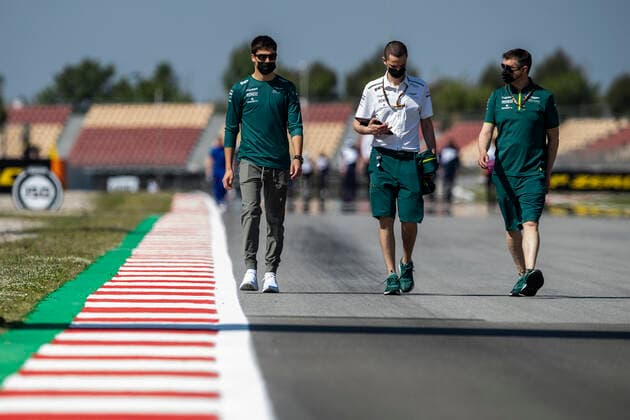 STROLL Lance (can), Aston Martin F1 AMR21, portrait during the Formula 1 Aramco Gran Premio De Espana 2021 from May 07 to 10, 2021 on the Circuit de Barcelona-Catalunya, in Montmelo, near Barcelona, Spain FORMULE 1 : Grand prix d Espagne - Barcelone - Preparations - 06 05 2021 DPPI Panoramic  00121006__B2_8832