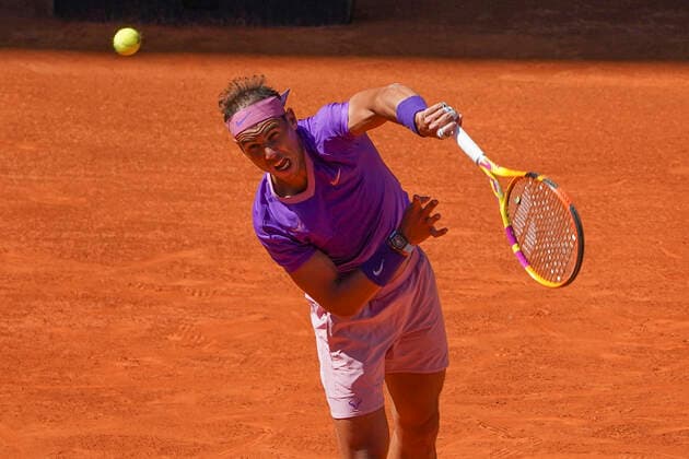 Mutua Madrid Open - Day 8 Rafael Nadal of Spain in action during round of 16, against Alexei Popyrin of Australia on the ATP, Tennis Herren Masters 1000 - Mutua Madrid Open 2021 at La Caja Magica on May 6, 2021 in Madrid, Spain Madrid Spain gonzalez-notitle210506_npjp7  Copyright: xOscarxGonzalezx