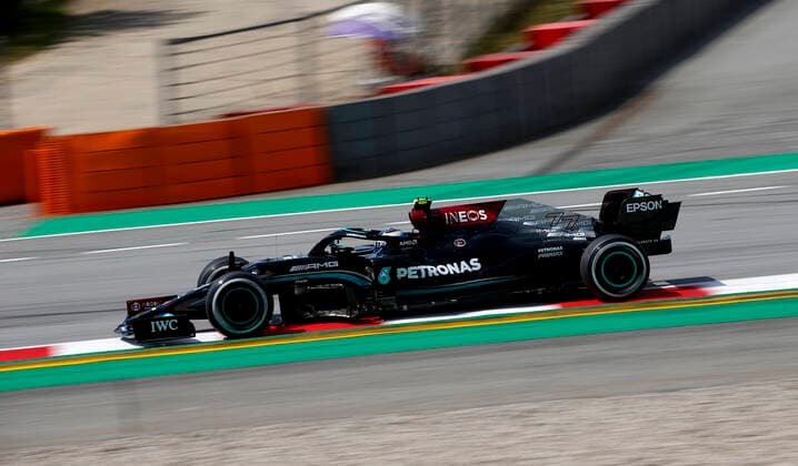 77 Valtteri Bottas FIN, Mercedes AMG Petronas F1 Team , F1 Grand Prix of Spain at Circuit de Barcelona Catalunya on May 7, 2021 in Barcelona, Spain Photo by HOCH ZWEI Barcelona Spain