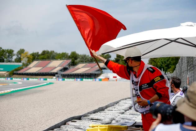 Red flag, F1 Grand Prix of Spain at Circuit de Barcelona Catalunya on May 7, 2021 in Barcelona, Spain Photo by HOCH ZWEI Barcelona Spain