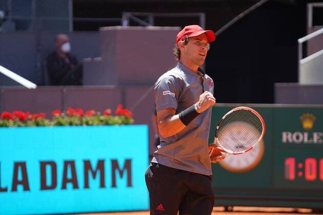 Dominic Thiem AUT VS John Isner US Durning Match Master 1000 Mutua Madrid Open 2021, Madrid May 7, 2021 Cordon Press  xx xx