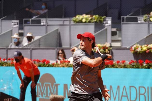 Dominic Thiem AUT VS John Isner US Durning Match Master 1000 Mutua Madrid Open 2021, Madrid May 7, 2021 Cordon Press  xx xx